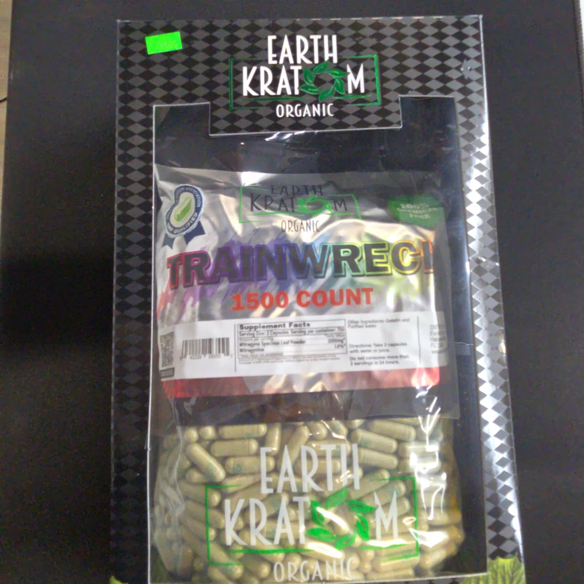 Earth Kratom Trainwreck 1500 Capsules