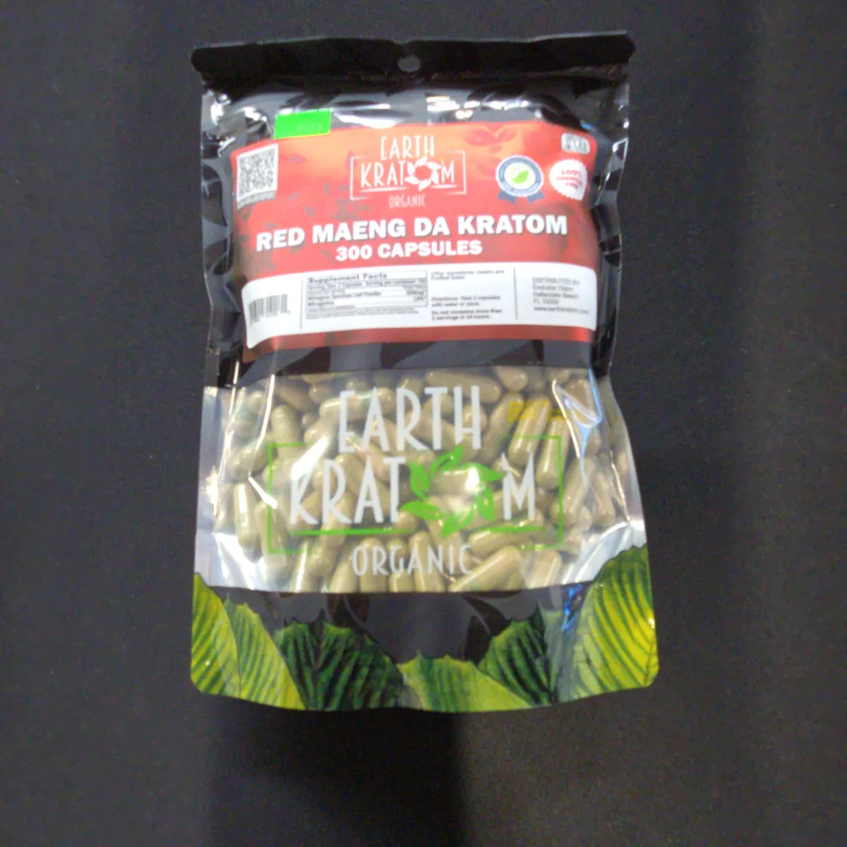 Earth Kratom Red Maeng Da 300 Capsules