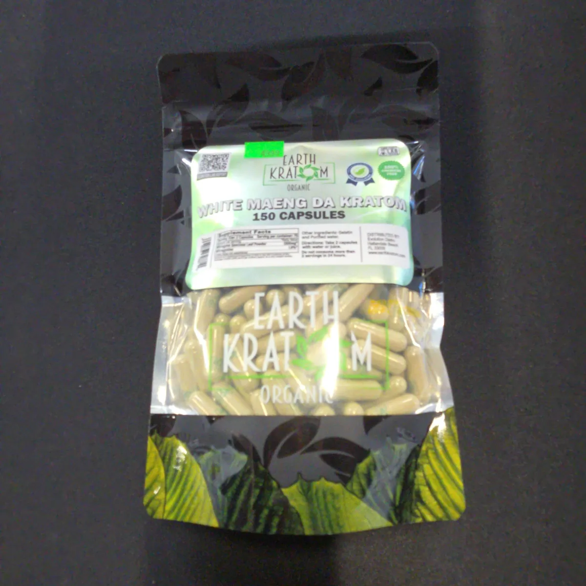 Earth Kratom White Maeng Da 150 Capsules