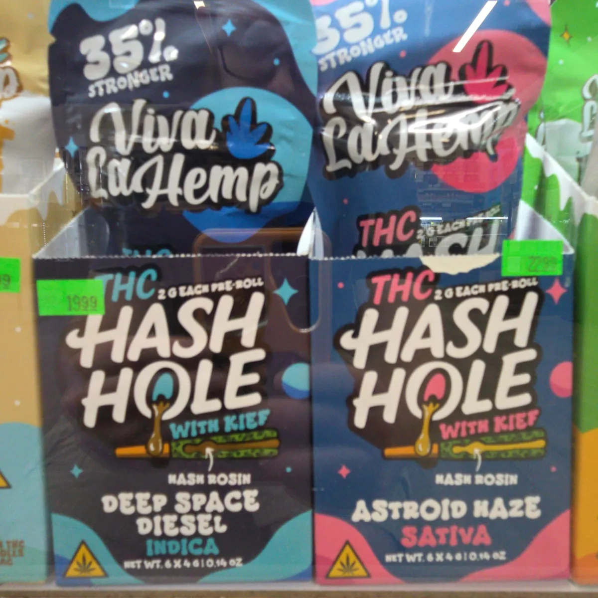 Hash Hole THC With Kief And Rosin Prerolls 2g 2 Count
