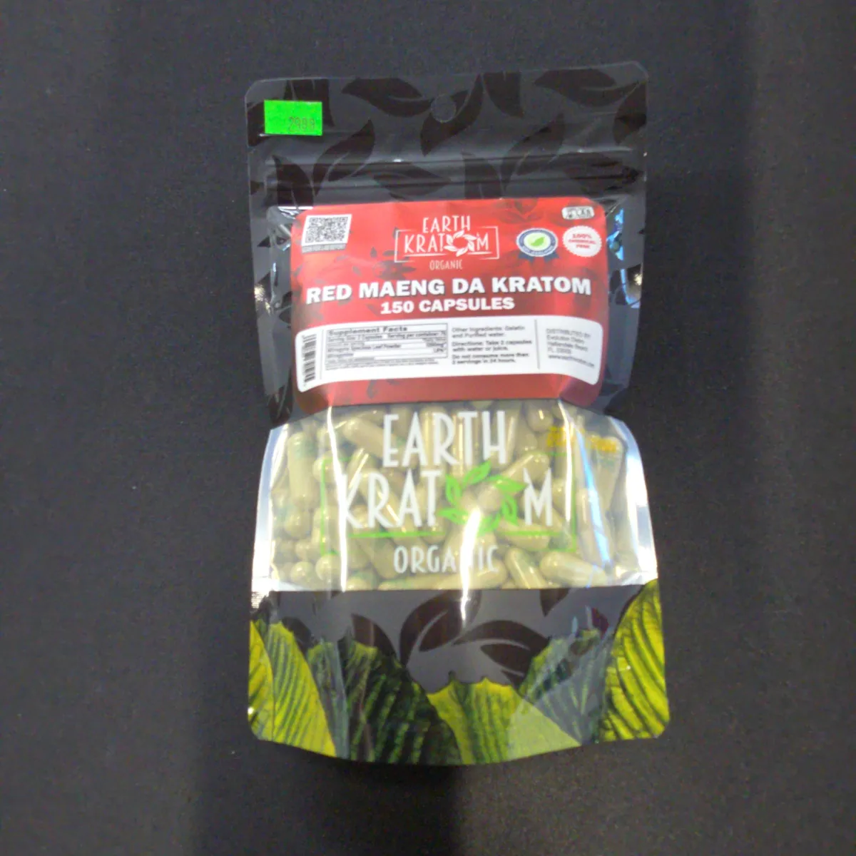 Earth Kratom Red Maeng Da 150 Capsules