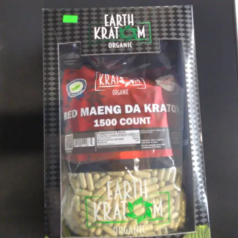 Earth Kratom Red Maeng Da 1500 Capsules