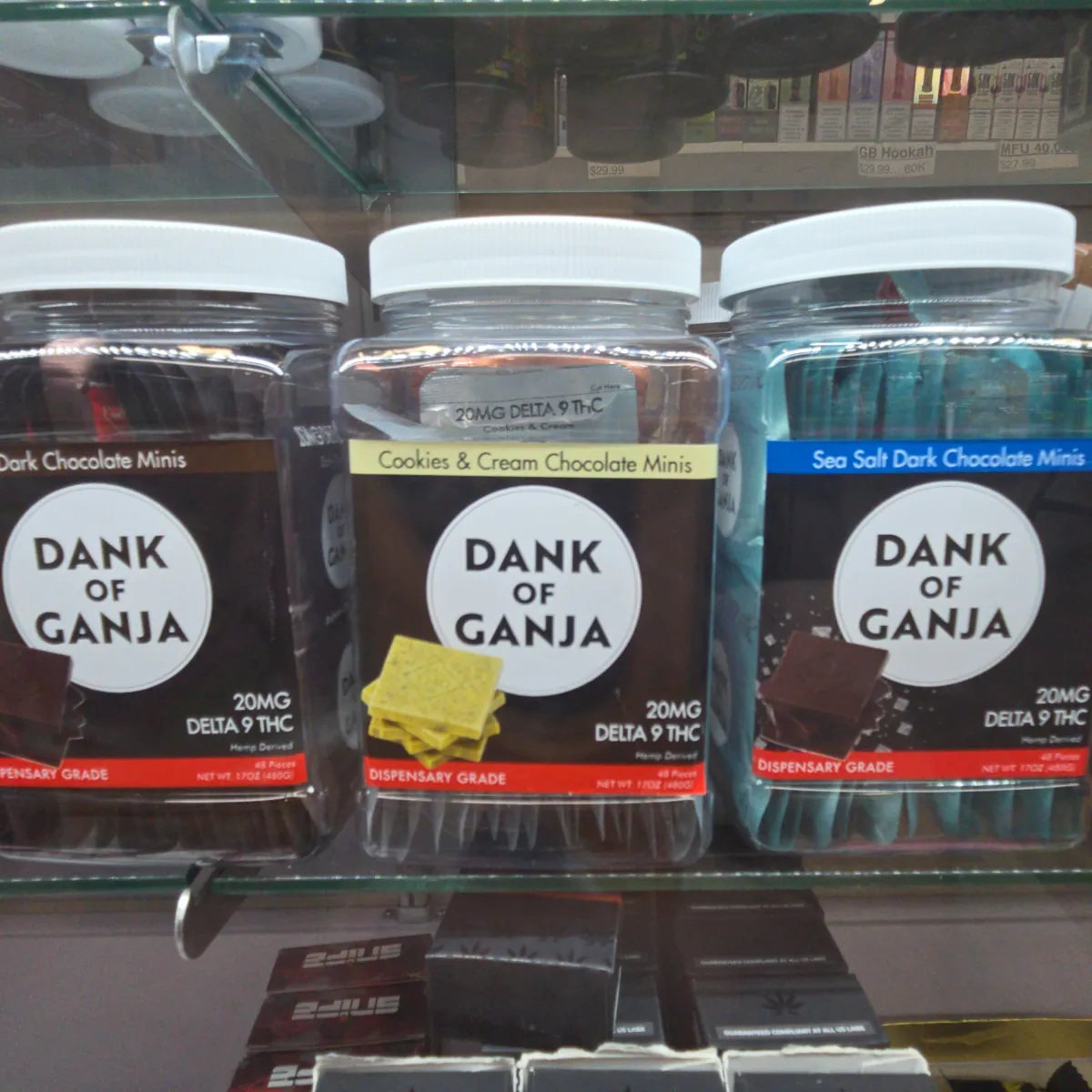 Dank Of Ganja Delta 9 THC Chocolate Bar 20mg Minis